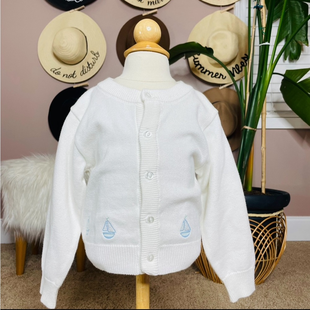 Petit Ami sailboat cardigan sweater  ⛵️